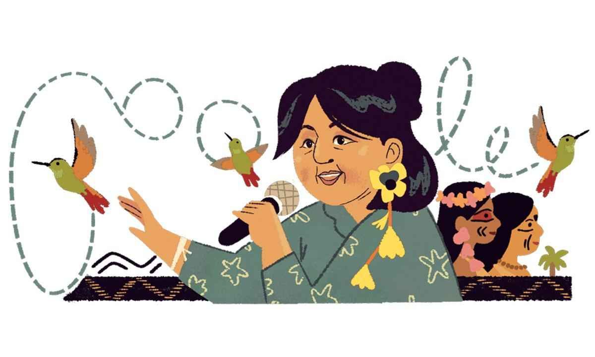 Rosane Kaingang ativista indígena brasileira é homenageada pelo Google  - Reprodução/Doodle Google