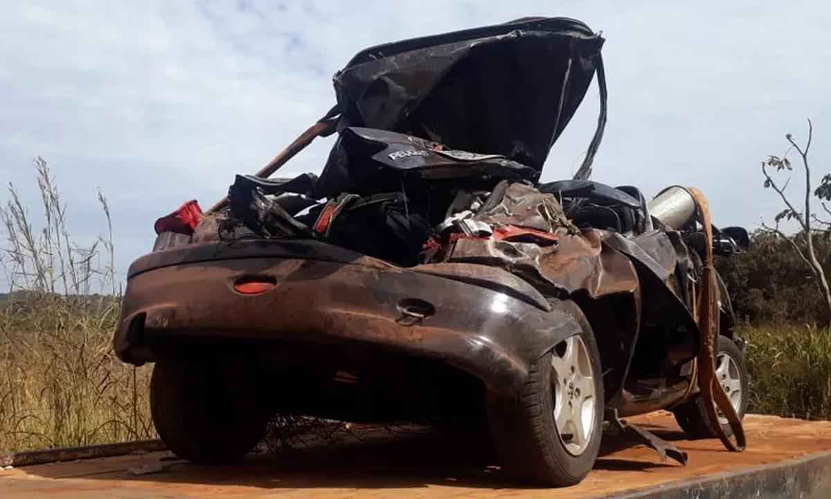 Quatro dias após acidente, drone localiza homem morto em veículo - PMR/Divulgação