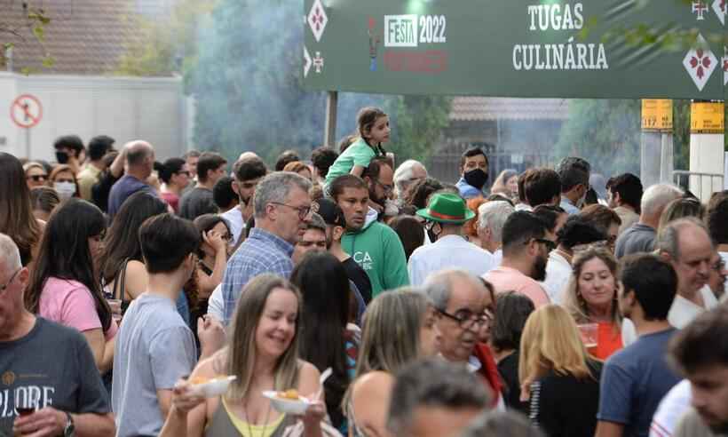 Festa Portuguesa: volta do público regada a gastronomia, vinho e música - Túlio Santos/EM/D.A Press