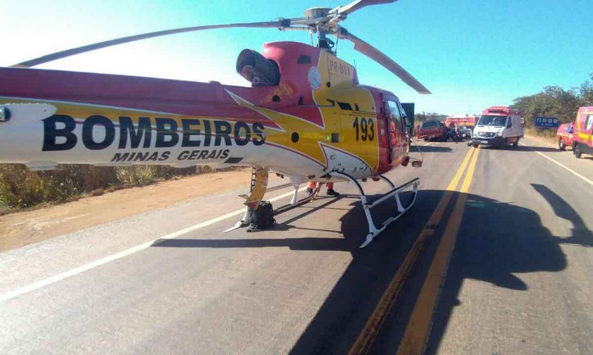 Duas pessoas morrem após acidente grave em rodovia do Norte de Minas - CBMMG/ Divulgação