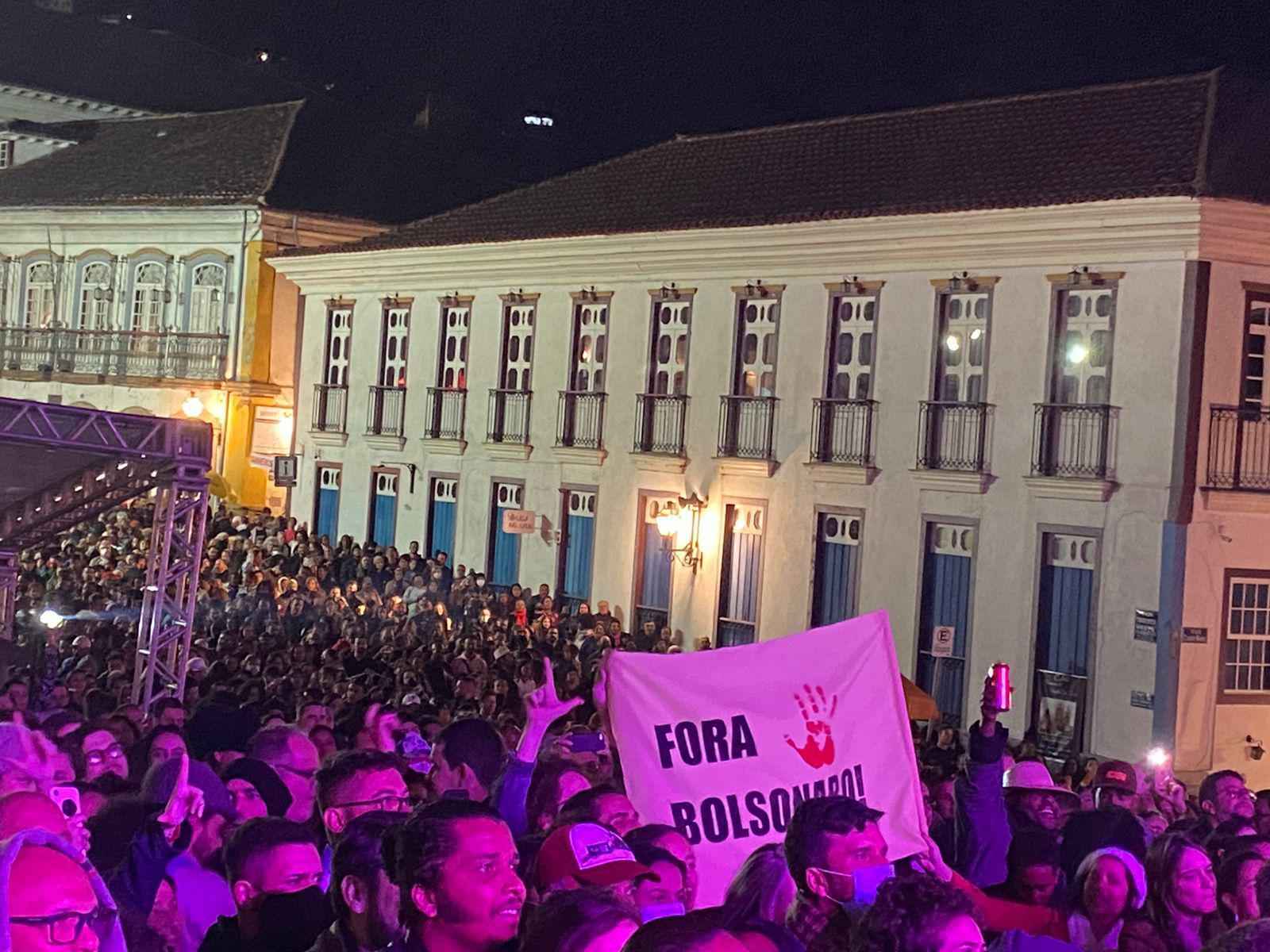 Gritos de 'Fora, Bolsonaro' são entoados em show de Elba, em Ouro Preto - Rômulo Soares/Divulgação