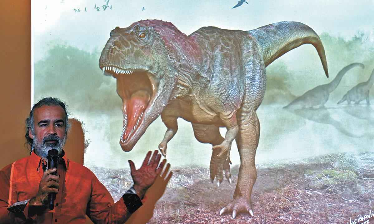 Paleontólogos descobrem novo dinossauro: gigante e com braços curtos -  LUIS ROBAYO/AFP