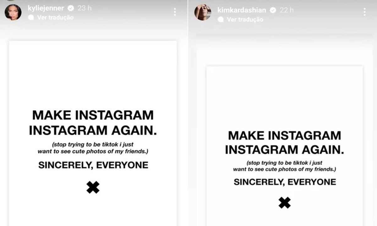 Influencer pede ao Instagram: pare de tentar ser o Tik Tok - Reprodução Instagram