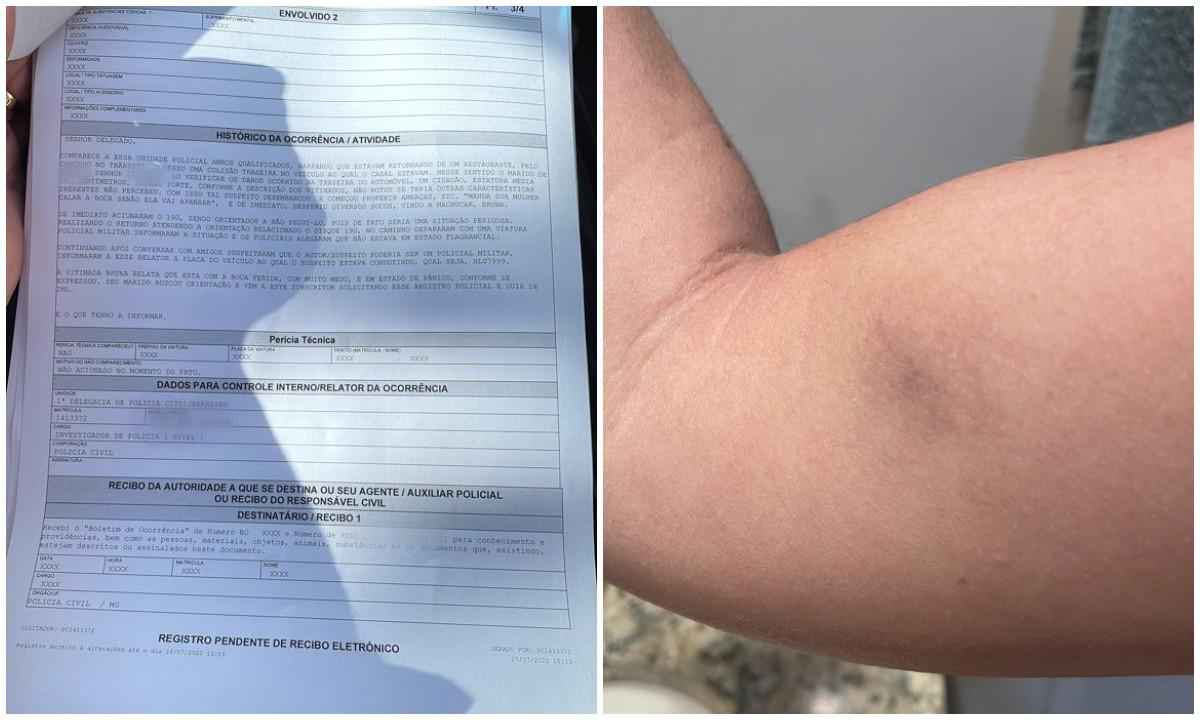 Empresária diz que policial a agrediu após bater em seu carro em BH - Arquivo pessoal