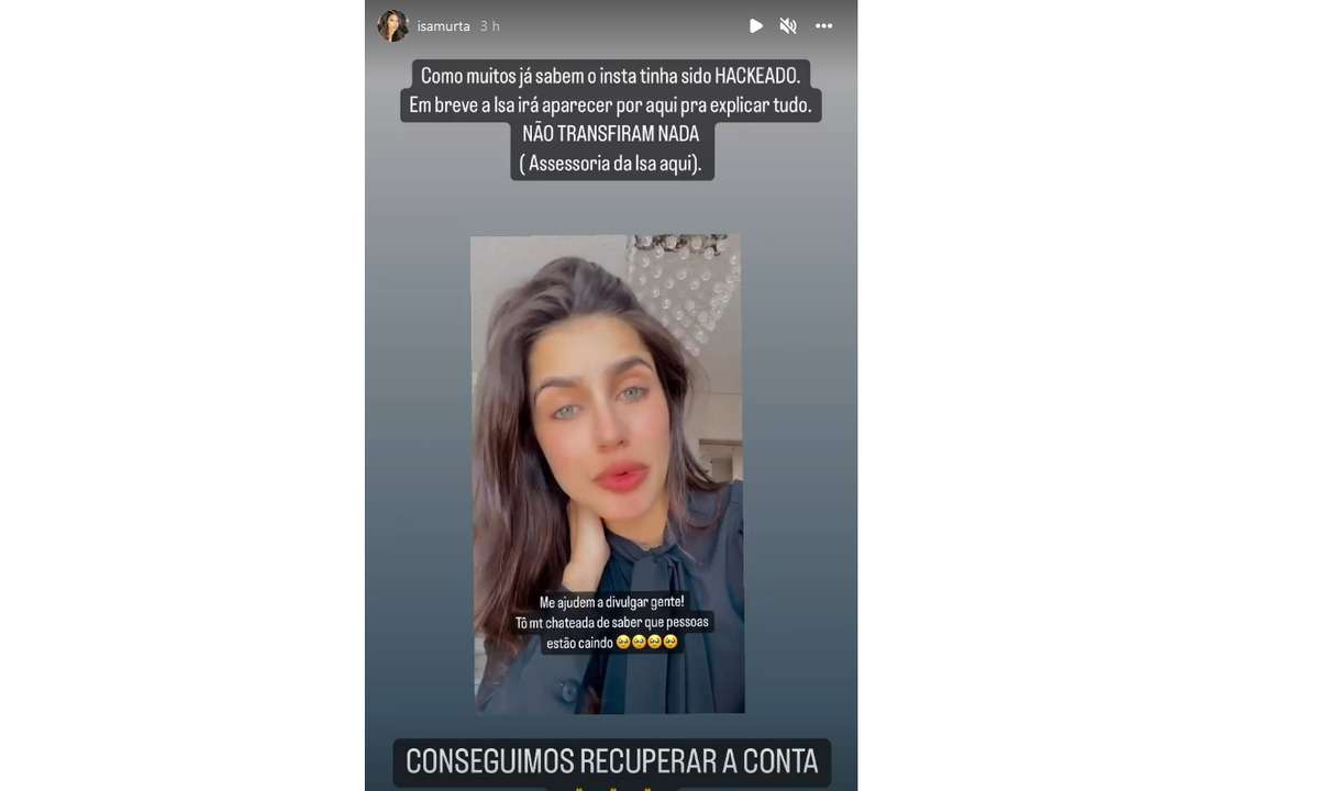 Miss Minas Gerais tem Instagram hackeado, e seguidores caem em golpe - Reprodução/Instagram