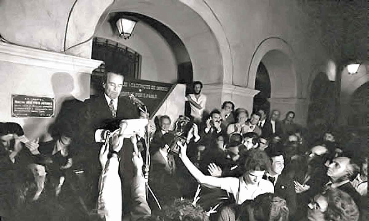 A primeira Carta aos Brasileiros escrita há 45 anos inspirou novo manifesto - Hélio Campos Mello/Divulgação - 8/8/77