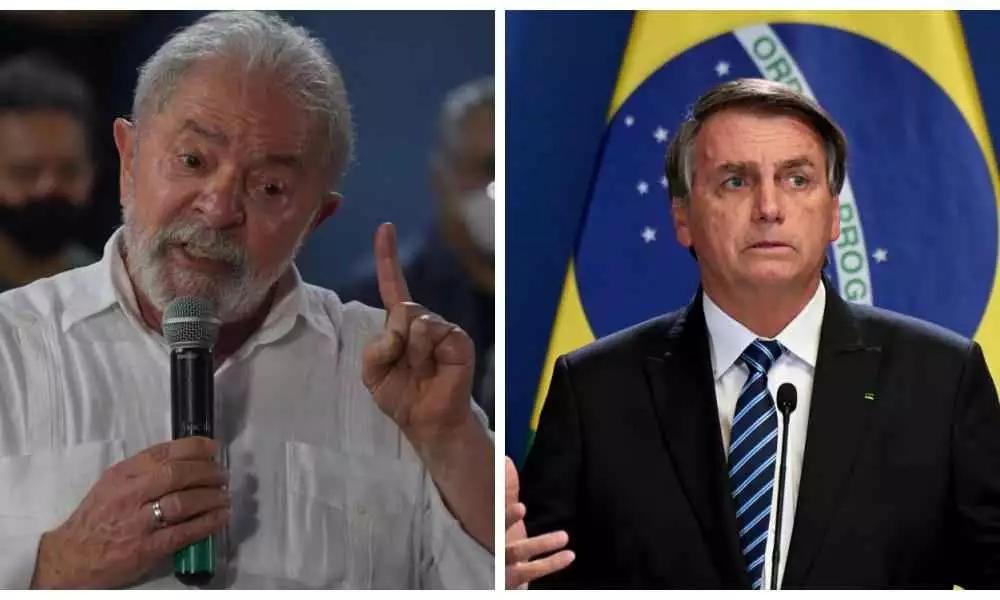 Paraná Pesquisas: Lula tem 30,5% e Bolsonaro 26,9% das intenções de voto - (foto: NELSON ALMEIDA / AFP e Attila KISBENEDEK / AFP)