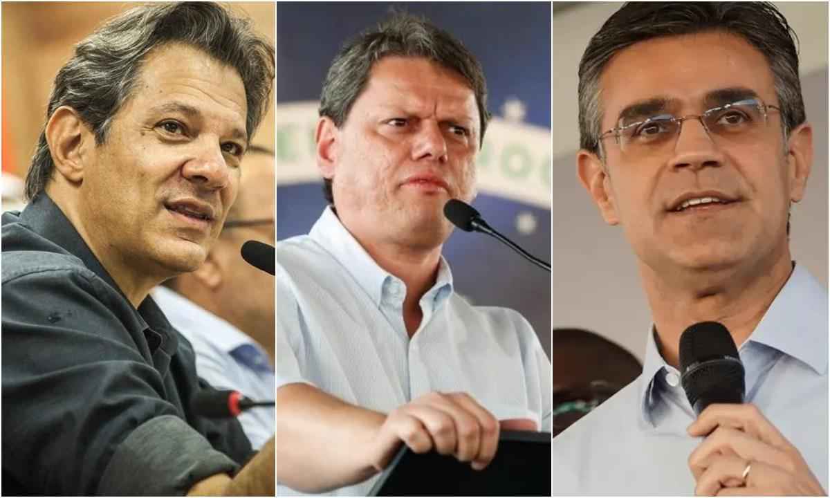 Pesquisa São Paulo: Haddad tem 34%; Tarcísio e Garcia empatam com 14% - Reprodução/Redes Sociais/Alan santos/PR/Paulo Sérgio/Governo/Flickr