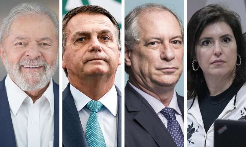 Semana terá quatro novas pesquisas para presidente - Ricardo Stukert/PT; Alan Santos/PR; PDT/Divulgação; Agência Senado/Reprodução