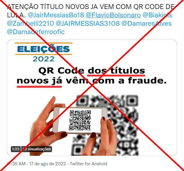 QR Code no título de eleitor não é usado para computar voto nas eleições - Reprodução
