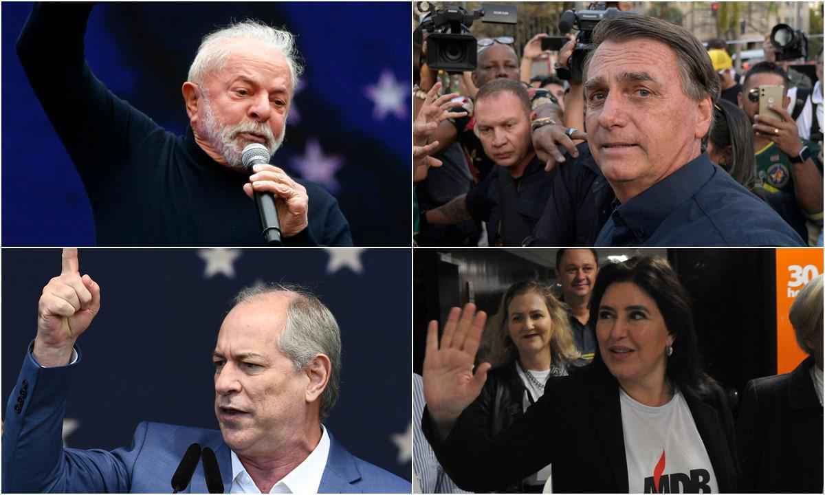 Propaganda eleitoral: Lula fala de esperança; Bolsonaro destaca humildade - Reprodução/AFP/Gladyston Rodrigues/EM/D.A Press