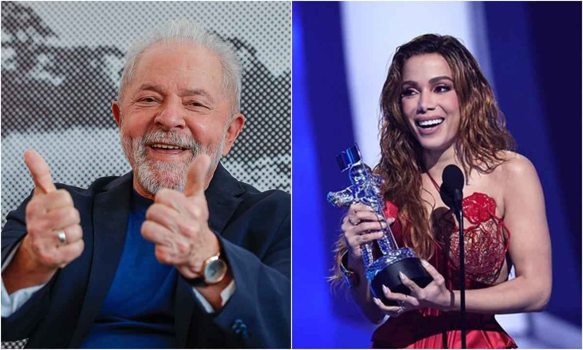 Lula parabeniza Anitta pela conquista de prêmio internacional  - Reprodução/AFP/MTV