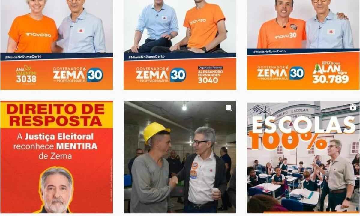 Zema 'enche' Instagram após publicar retratação sobre Pimentel - Reprodução/Instagram Zema 30