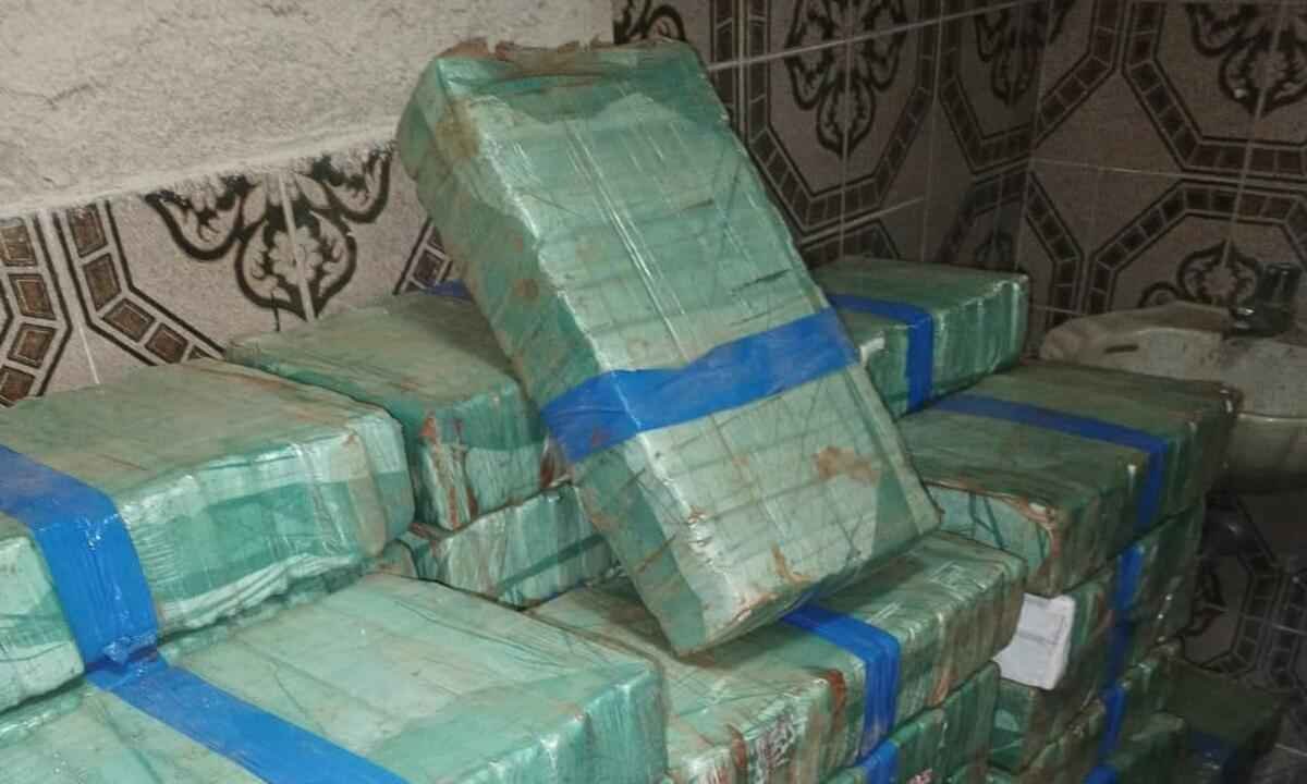 PM encontra 640 quilos de maconha  dentro de chácara em MG - Polícia Militar/Divulgação