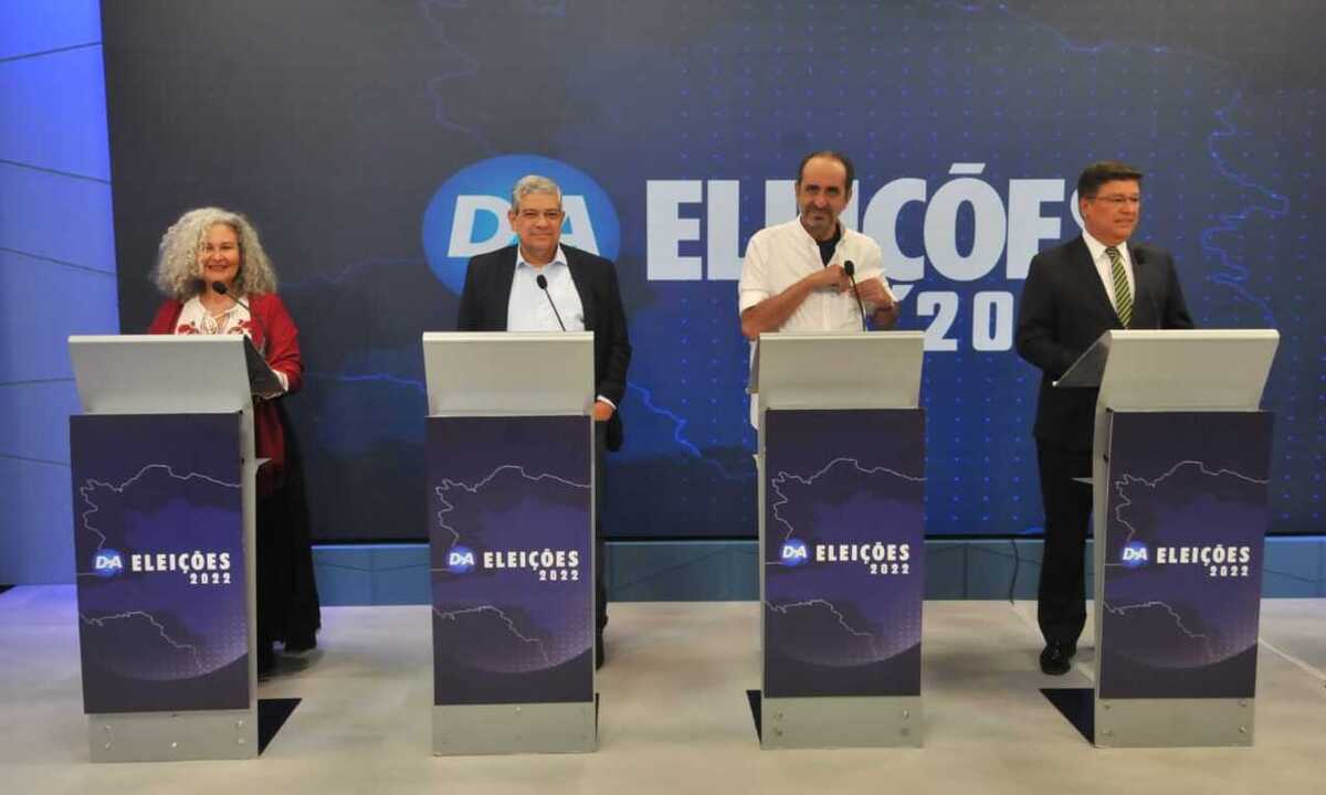 Ausente, Zema vira alvo dos candidatos ao governo no debate da Alterosa - Gladyston Rodrigues/EM/D.A Press - 17/9/22