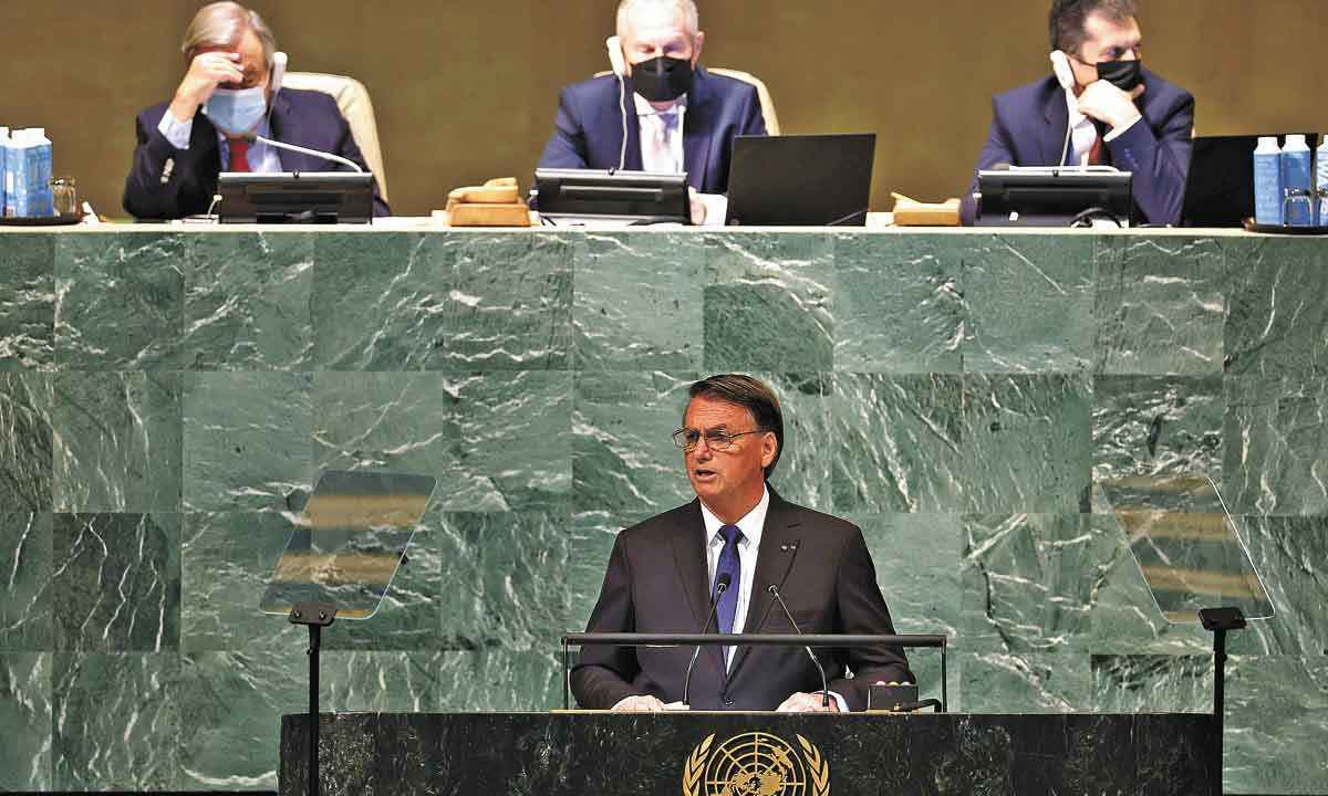 Bolsonaro aproveita discurso na ONU para fazer campanha eleitoral - Anna Moneymaker/Getty Images/AFP
