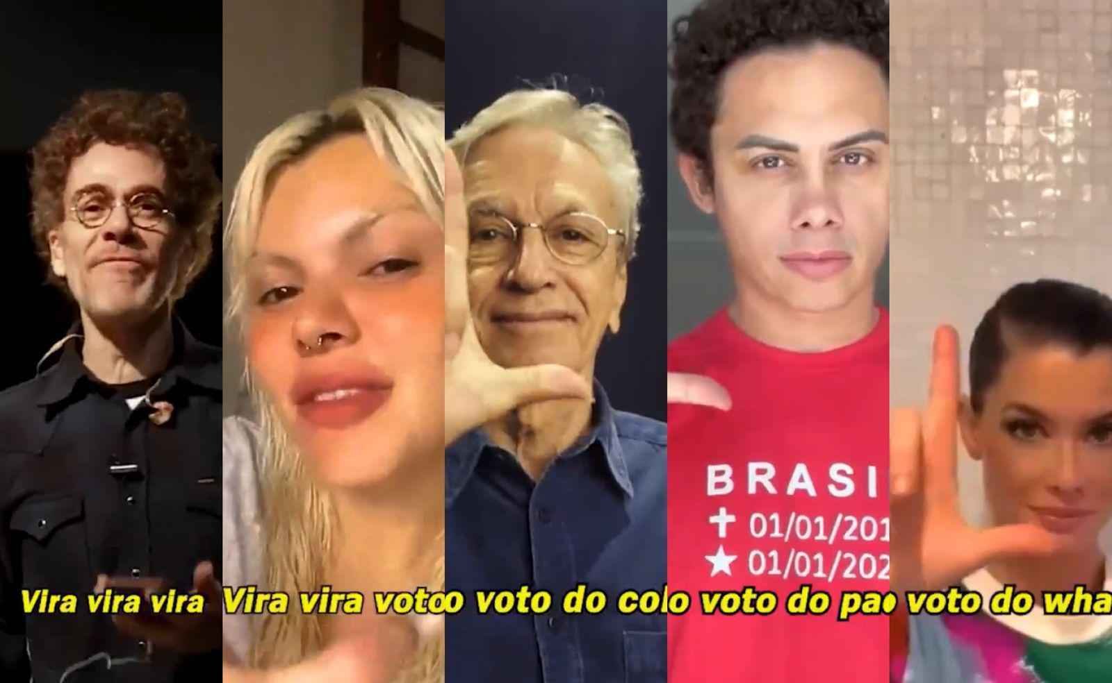 Lula ganha apoio de famosos em vídeo 'vira voto'; veja o vídeo - REDES SOCIAIS/REPRODUÇÃO