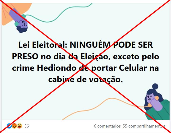 Não é só uso de celular que dá prisão no dia da eleição