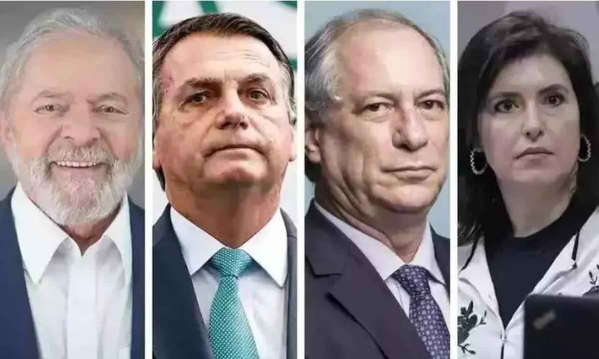 Veja as pesquisas para presidente a serem divulgadas às vésperas da eleição - Ricardo Stukert/PT; Alan Santos/PR; PDT/Divulgação; Agência Senado/Reprodução