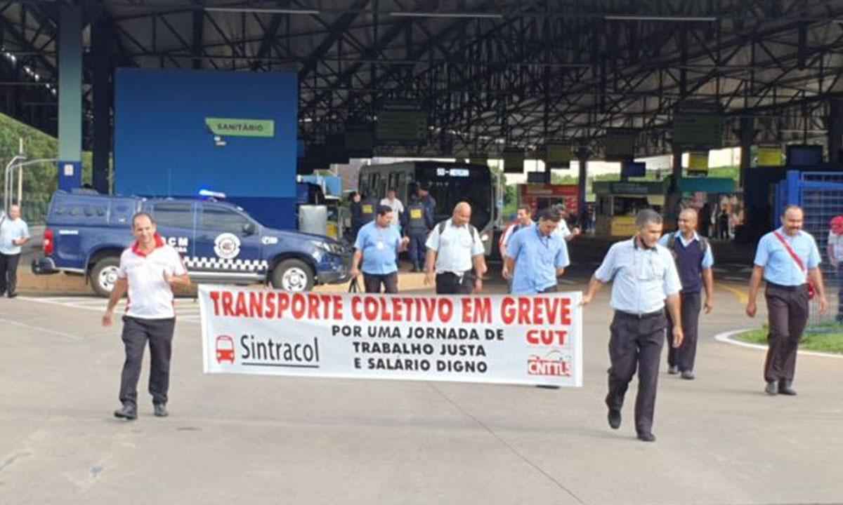 Cerca de 30% dos motoristas de ônibus de Uberaba entram em greve - WhatsApp/Divulgação