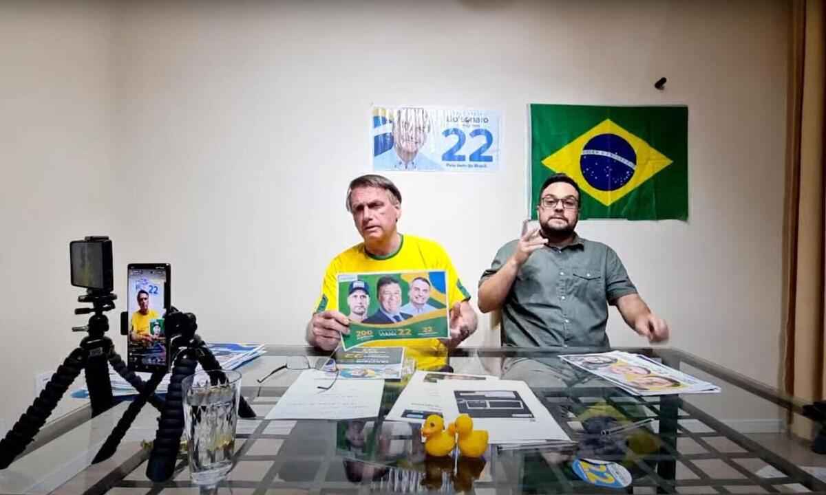 Bolsonaro elogia Romeu Zema ao pedir voto para Carlos Viana em Minas - Reprodução/ YouTube