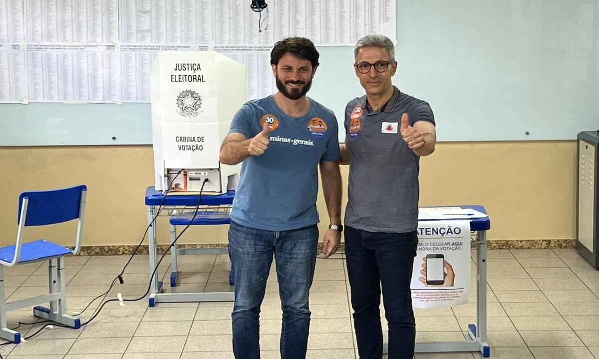 Marcelo Aro vota acompanhado do governador Zema em BH - Assessoria/ Marcelo Aro