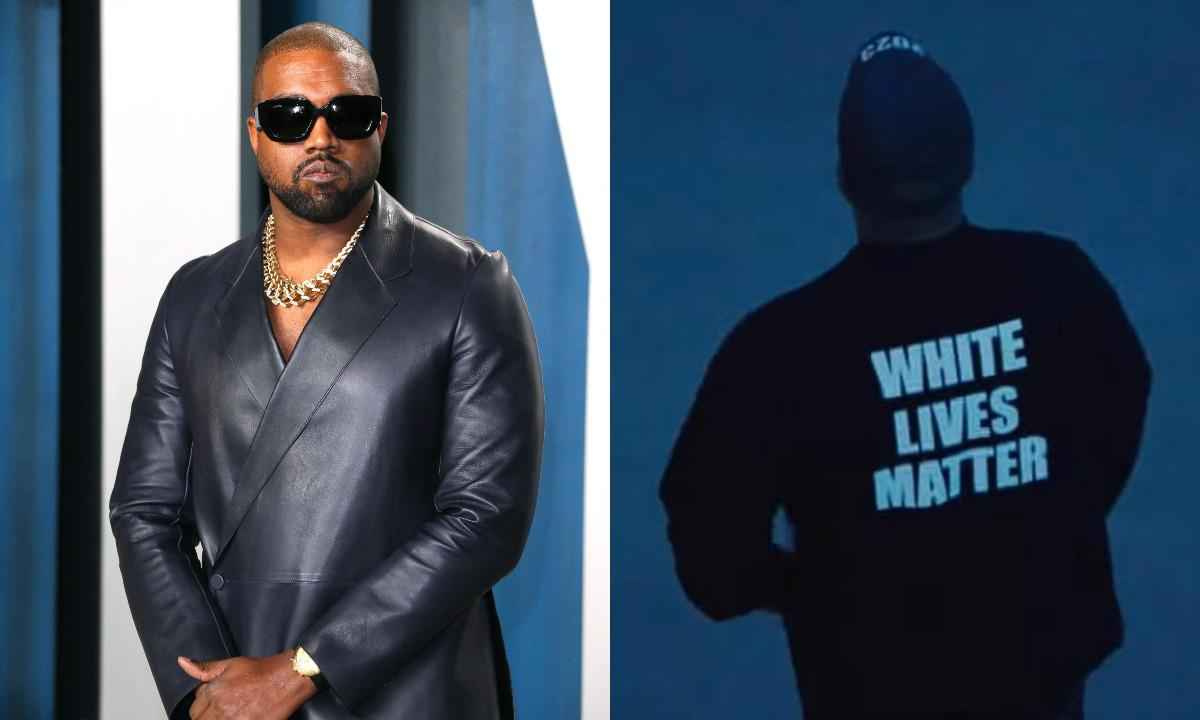 Kanye West é criticado por usar blusa com estampa 'White Lives Matter' - Jean-Baptiste Lacroix/Redes Sociais/Reprodução
