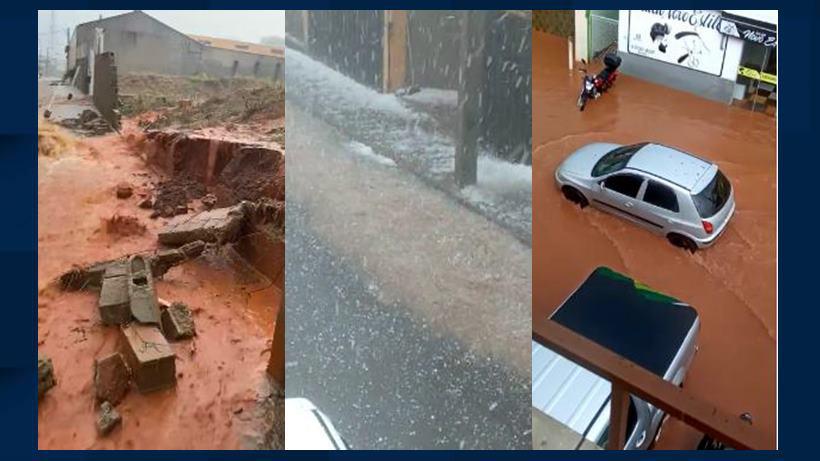 Granizo destelha casas e causa destruição em São Gonçalo do Sapucaí - Redes Sociais