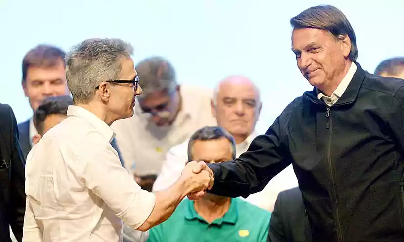 Especialistas divergem sobre peso de aliança de Bolsonaro e Zema - TÚLIO SANTOS/EM/D.A PRESS