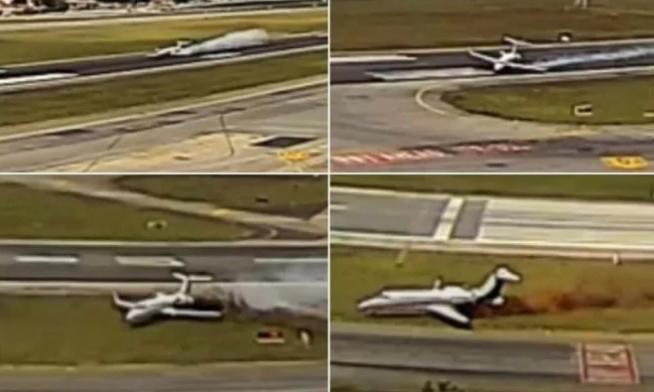 Vídeo: momento do acidente com avião no Aeroporto de Congonhas - Reprodução/YouTube/Clima Tempo