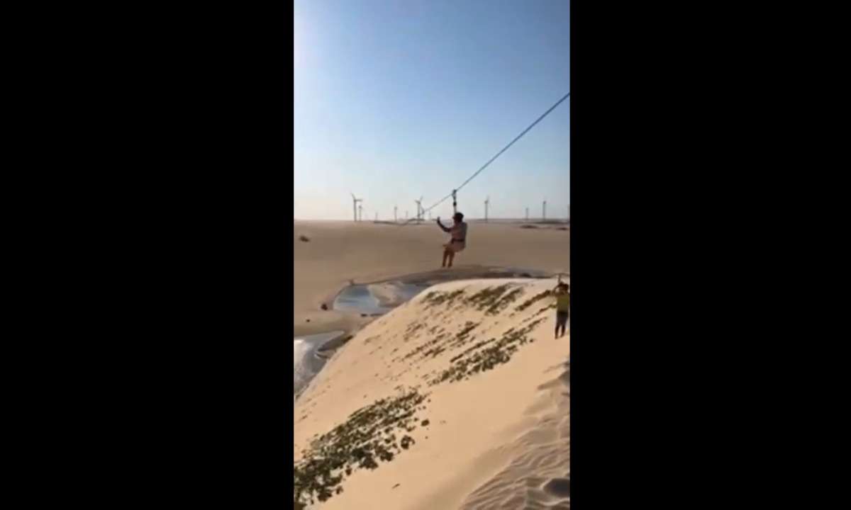 Turista posta vídeo em tirolesa no Ceará pouco antes de morrer em acidente  - Redes Sociais/Reprodução