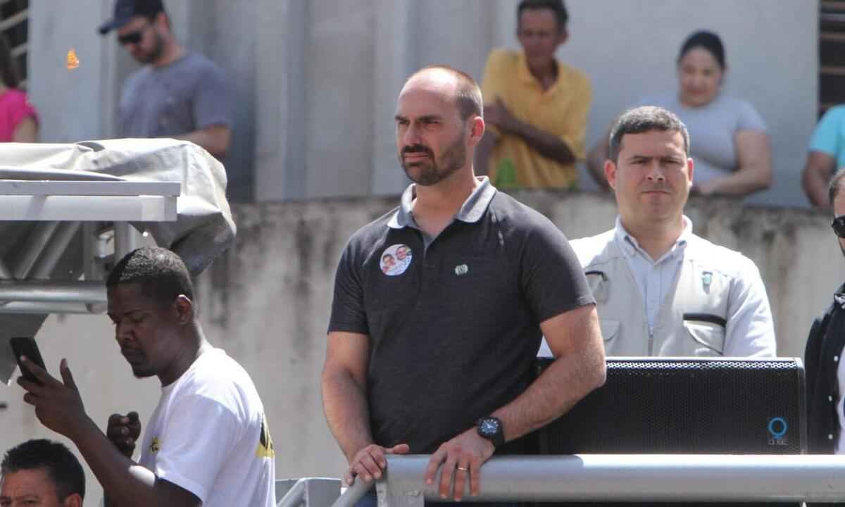 Eduardo Bolsonaro chama João Amoêdo de 'papel higiênico da esquerda' - Edésio Ferreira/EM/DA Press