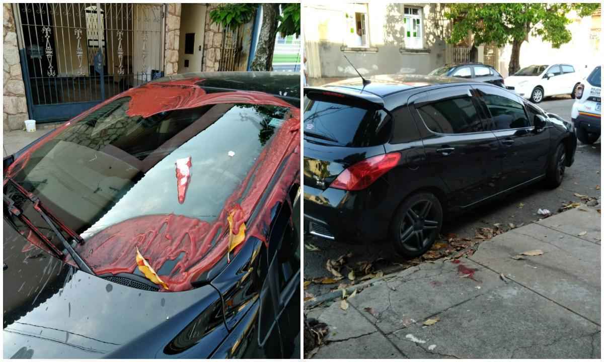 PM tem carro 'banhado' a ketchup após estacionar na entrada de garagem - Arquivo/Divulgação
