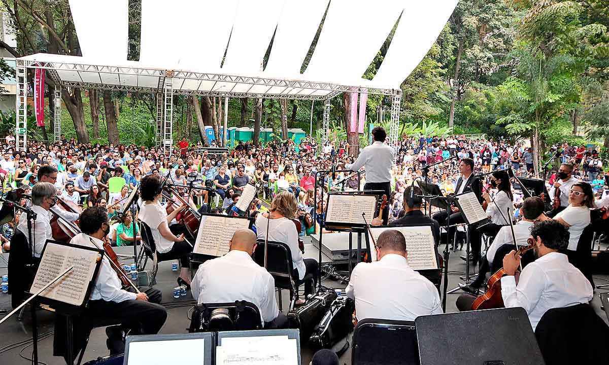 Sinfônica de Minas Gerais toca música de cinema nos Concertos no Parque - Paulo Lacerda/Divulgação