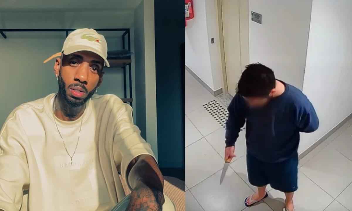 Humorista é vítima de racismo e ameaçado com faca e garrafa por vizinhos - Reprodução