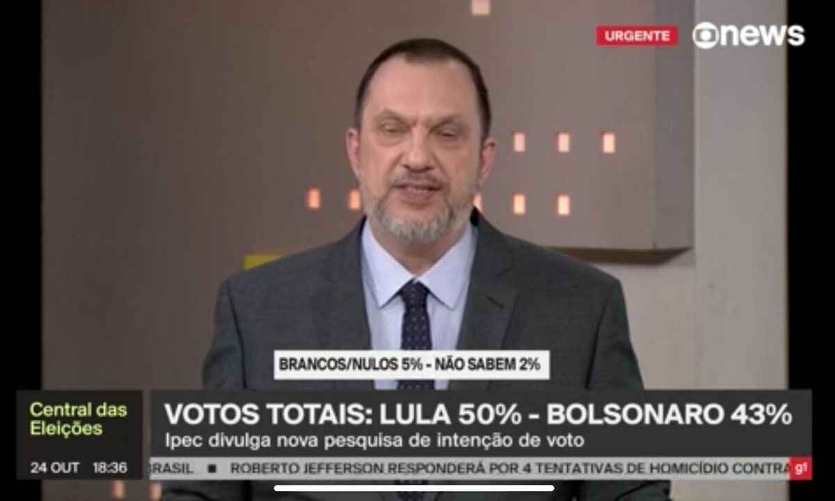 Mauro Paulino sobre vantagem de Lula no Ipec: 'Difícil reverter' - Reprodução/TV