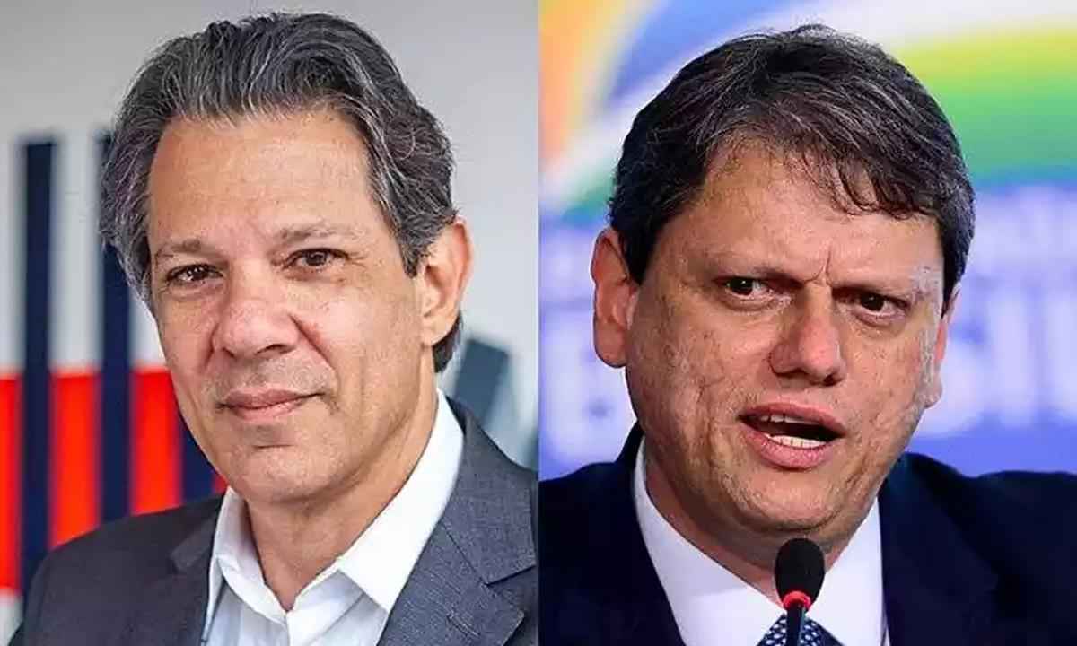 Paraná Pesquisas: Tarcísio tem 58,6% dos votos válidos; Haddad, 41,4% - Reprodução/Twitter e Marcelo Camargo/Agência Brasil