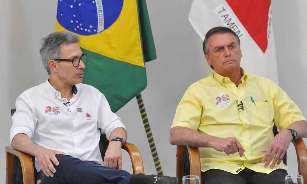 Zema vai receber Bolsonaro no aeroporto antes de 'motocarreata' em BH - Gladyston Rodrigues/EM/D.A Press - 12/10/22