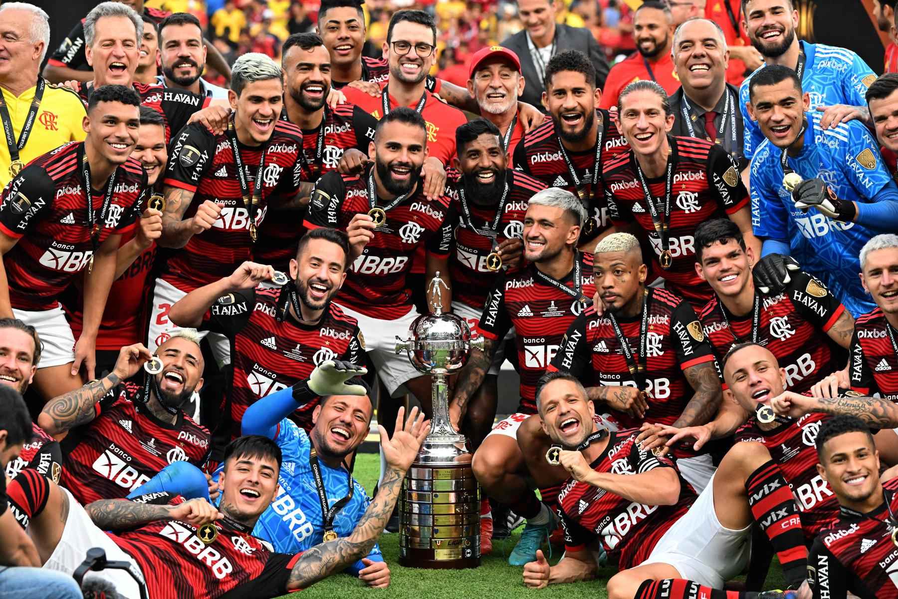 Flamengo é tri da Libertadores invicto e volta a ser o dono da América - AFP