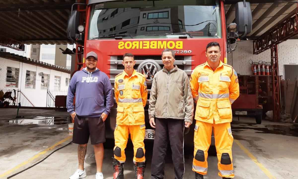 Homens internados há mais de 40 dias agradecem bombeiros - Corpo de Bombeiros/Divulgação