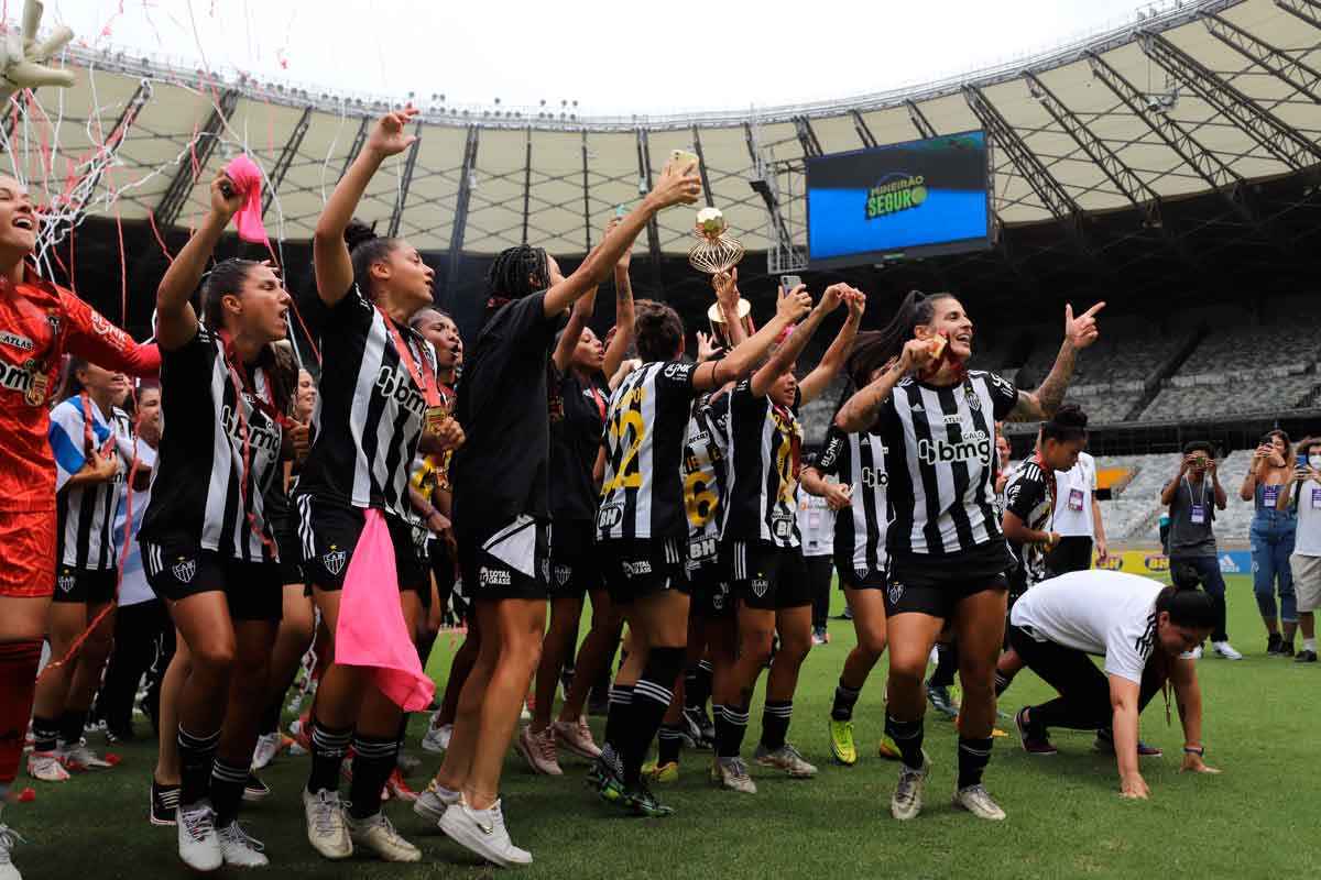 Vingadoras comemoram o tri - Bruno Souza/Atlético