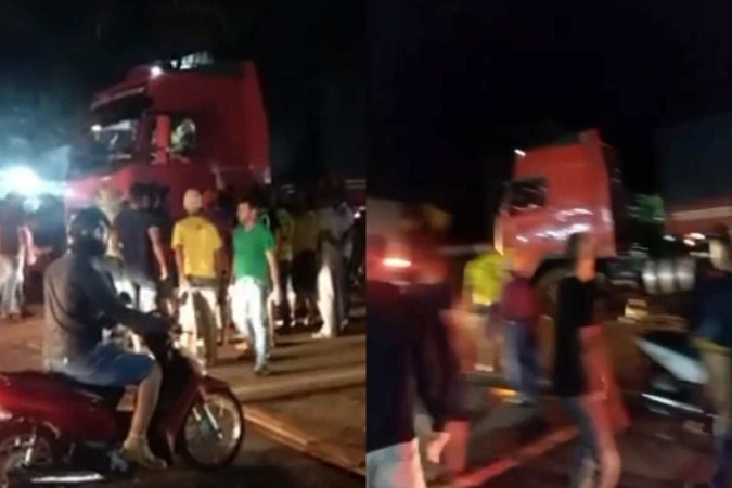 Caminhoneiro atropela bolsonarista após ter veículo atacado em bloqueio - Reprodução/Redes sociais