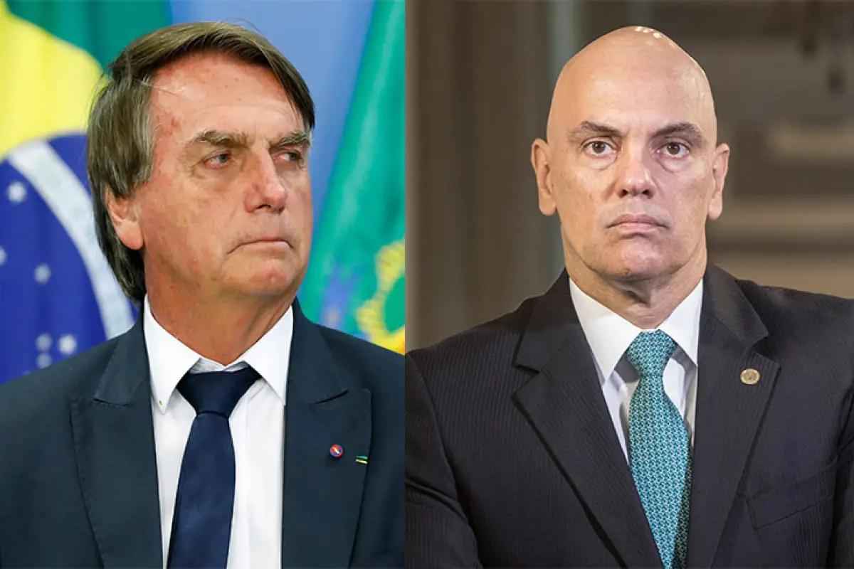 STF rejeita notícia-crime de Bolsonaro contra Moraes - Alan Santos/PR e Egberto Nogueira/Reprodução 
