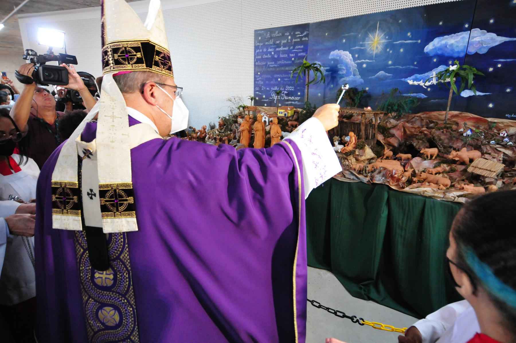 Presépio da Catedral Cristo Rei recebe bênçãos ao ser apresentado em BH - Ramon Lisboa/EM/D.A Press