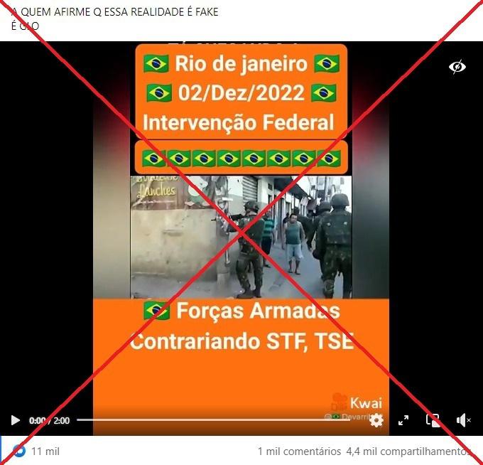 Vídeo de 'intervenção federal' no Rio de Janeiro foi extraído de uma reportagem de 2018