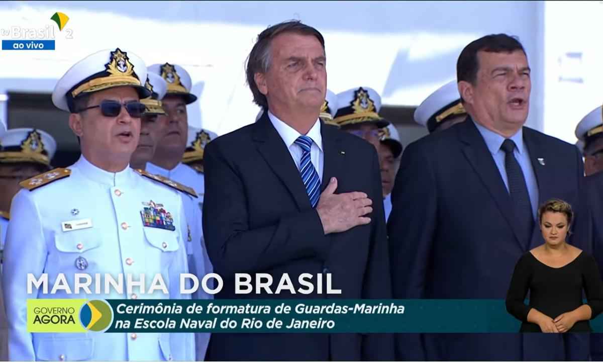 Em mais um evento oficial, Bolsonaro permanece em silêncio - Reprodução/TV Brasil