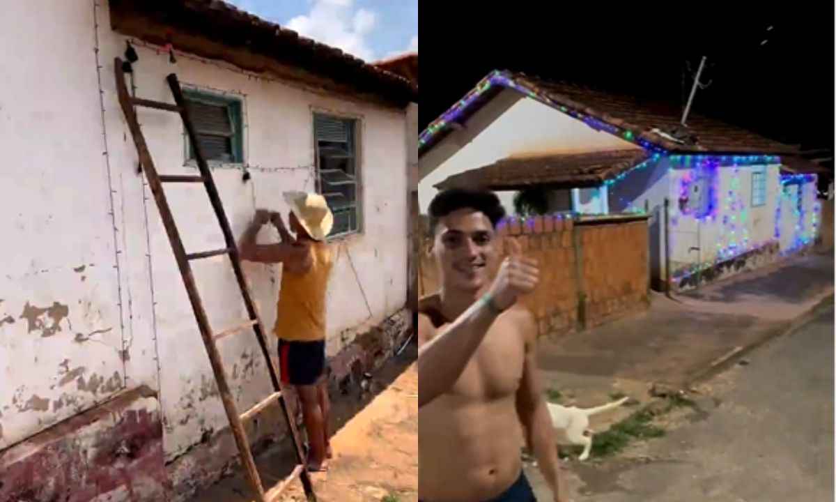 Mineiro viraliza ao enfeitar casa para o Natal com jeitão raiz - Reprodução / Instagram