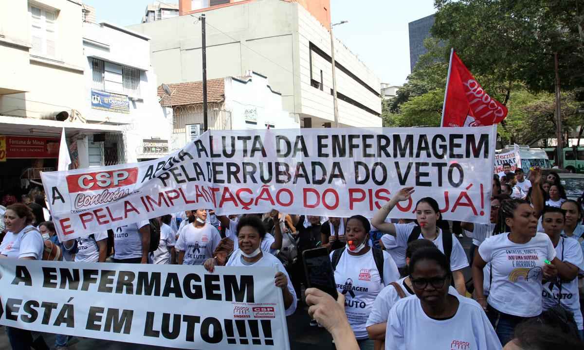 Piso da enfermagem chega a nova etapa esta semana - Edésio Ferreira/EM/D.A Press - 12/09/2022