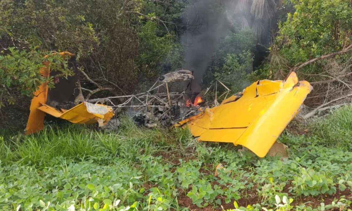 Avião cai perto de zona urbana e deixa um morto em Goiás - Divulgação/Polícia Civil