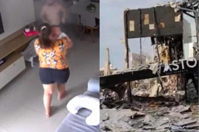 Vídeo mostra família em desespero após explosão de restaurante no Piauí - Reprodução/Redes Sociais